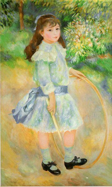 Pierre-Auguste Renoir Girl With a Hoop, oil painting image